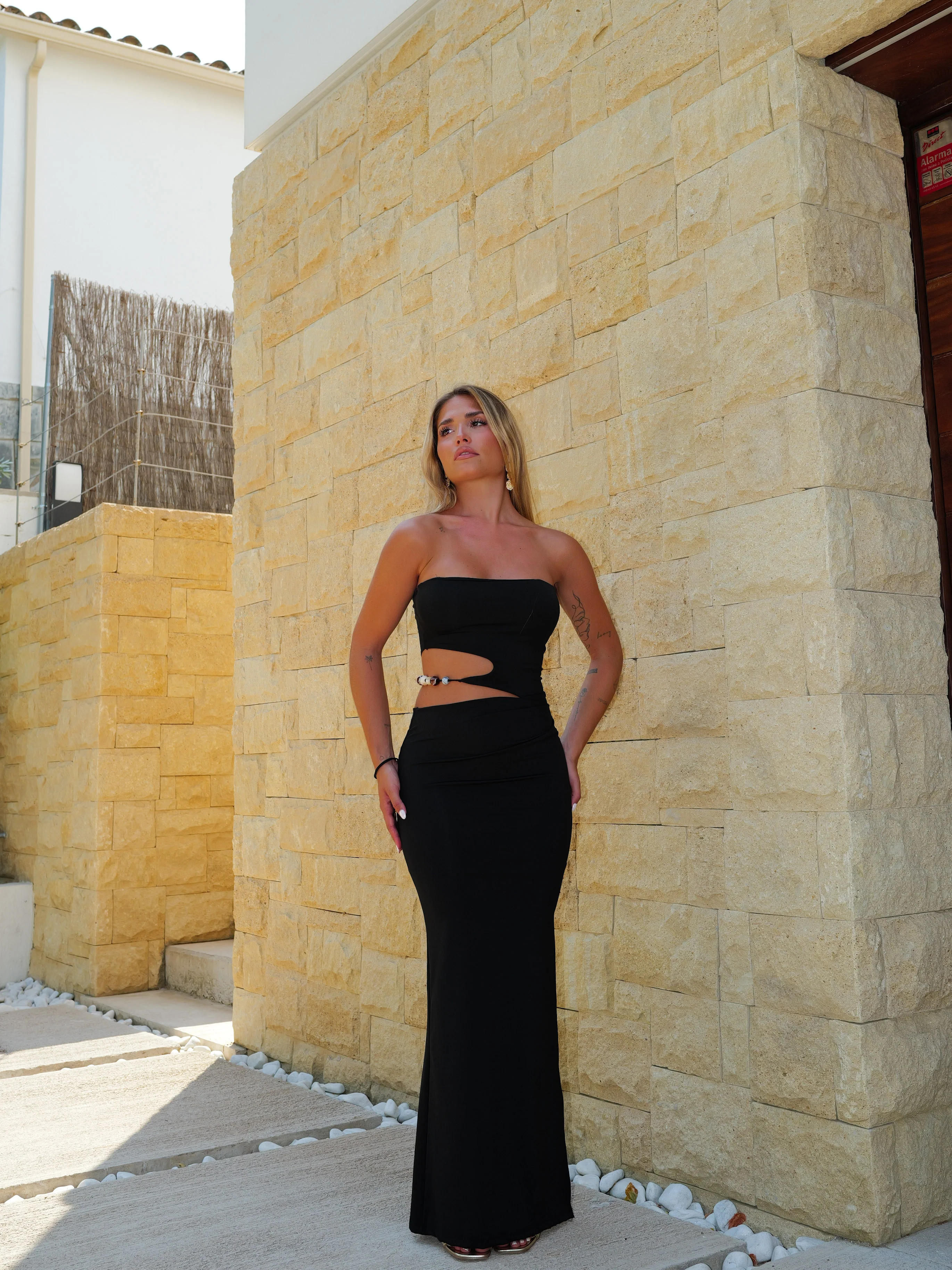 Vestido palabra abalorios negro - Image 7