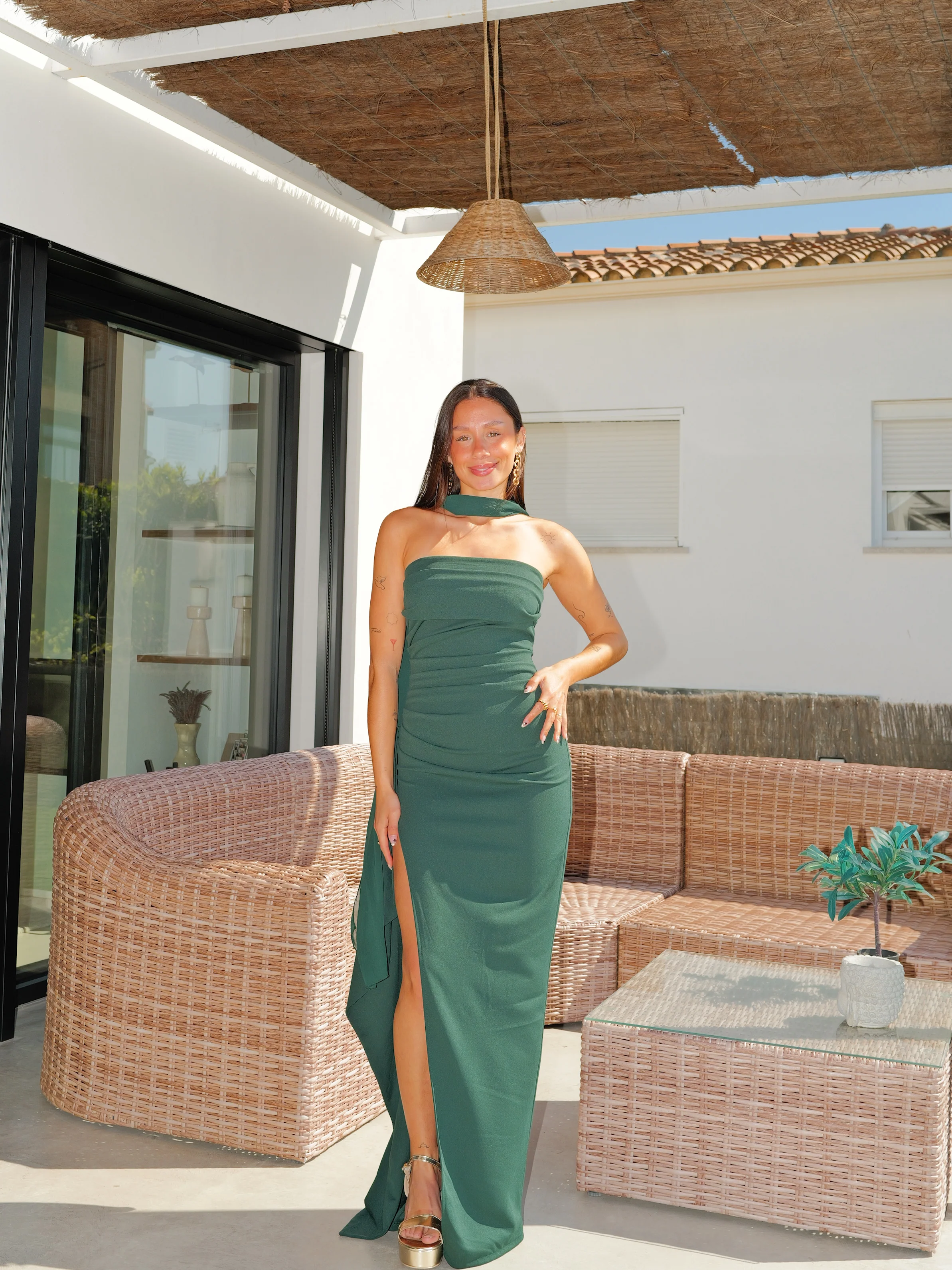 Vestido palabra choker banda botella - Image 3