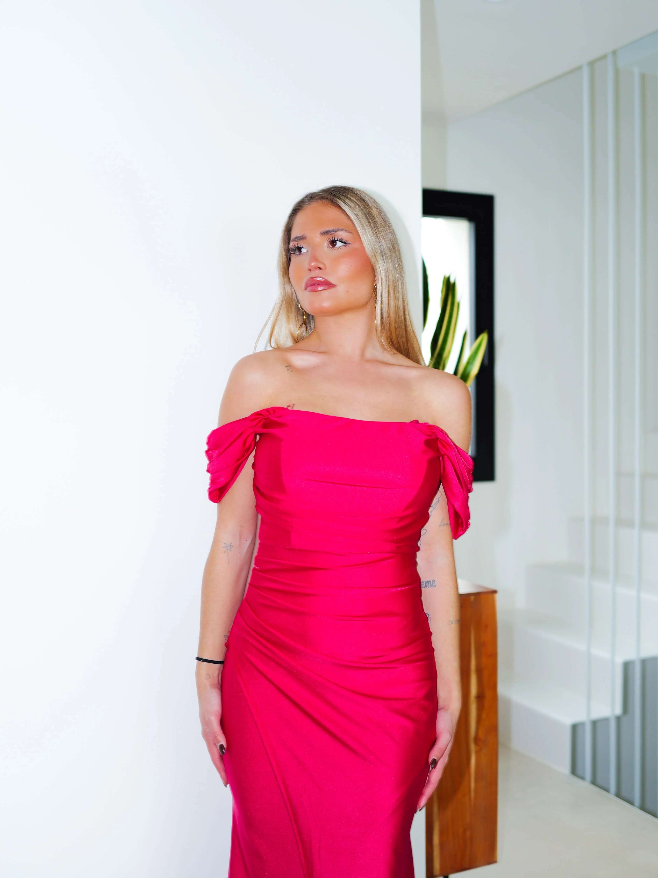 Vestido palabra manguito rojo - Image 6