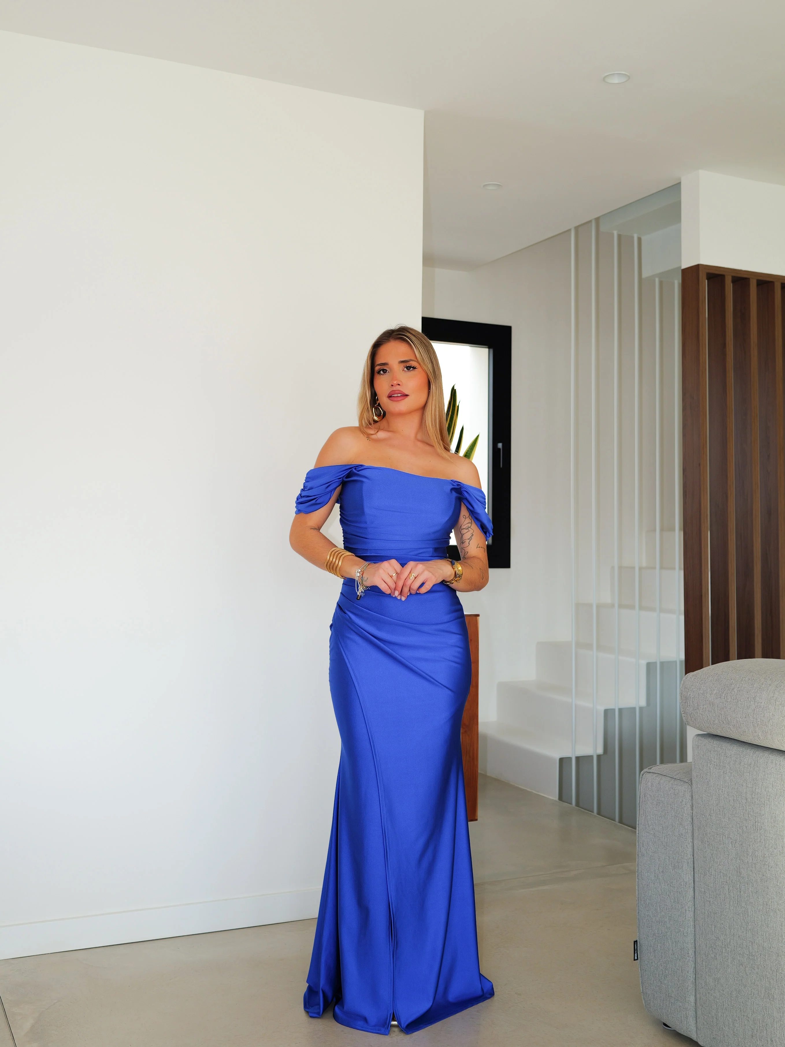 Vestido palabra manguito klein