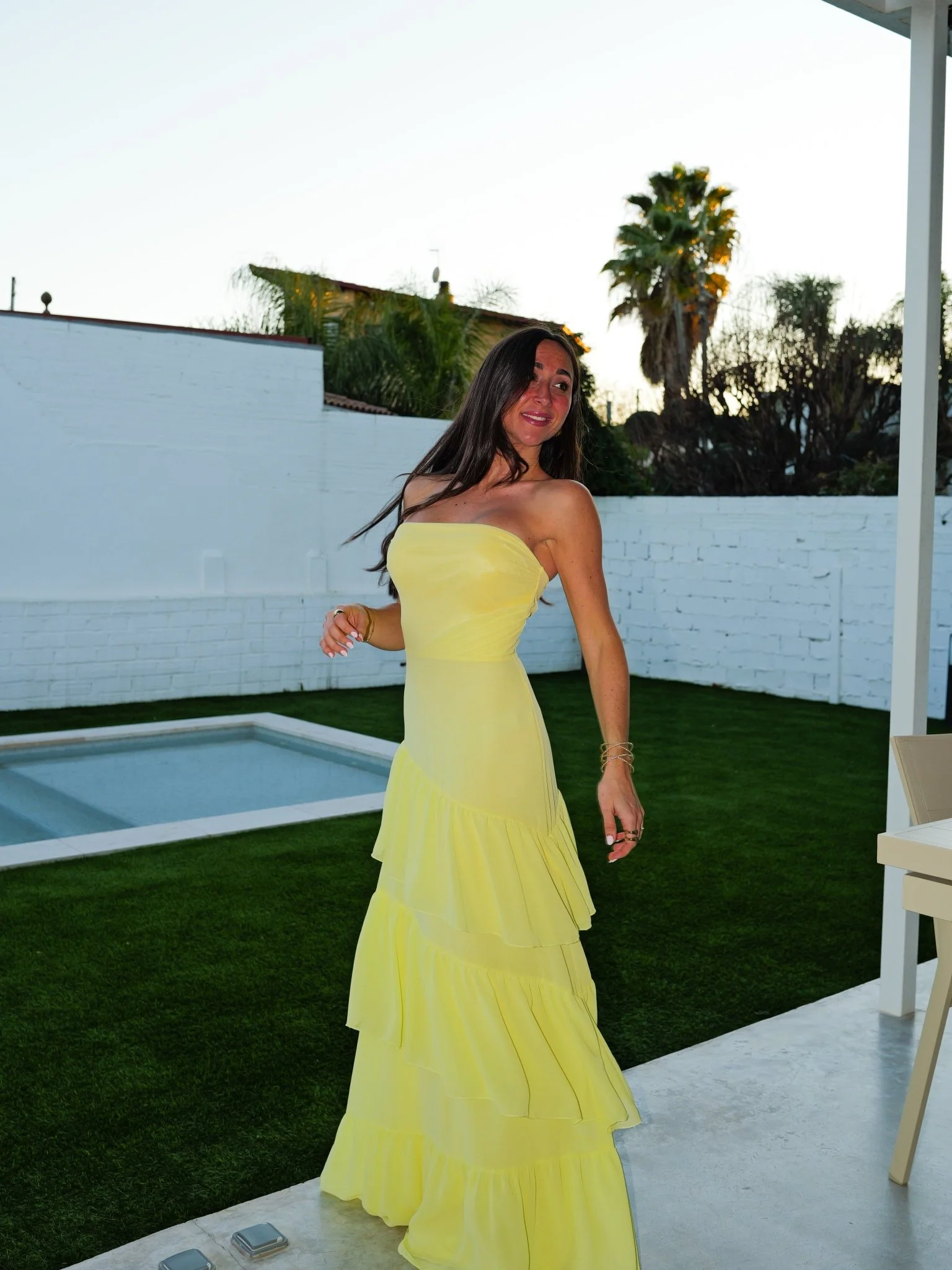 Vestido palabra volantes amarillo - Image 9