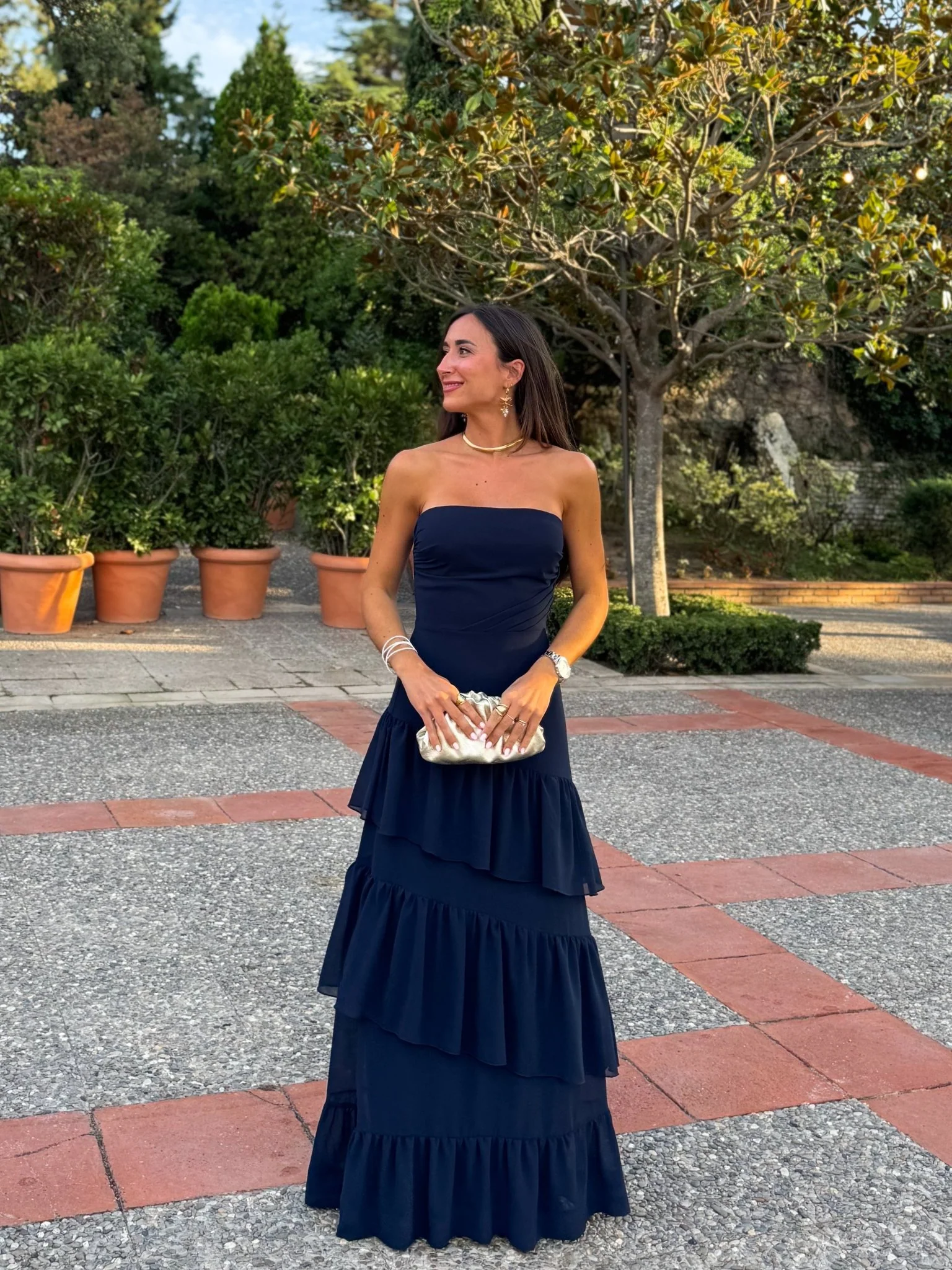 Vestido palabra volantes marino - Image 2