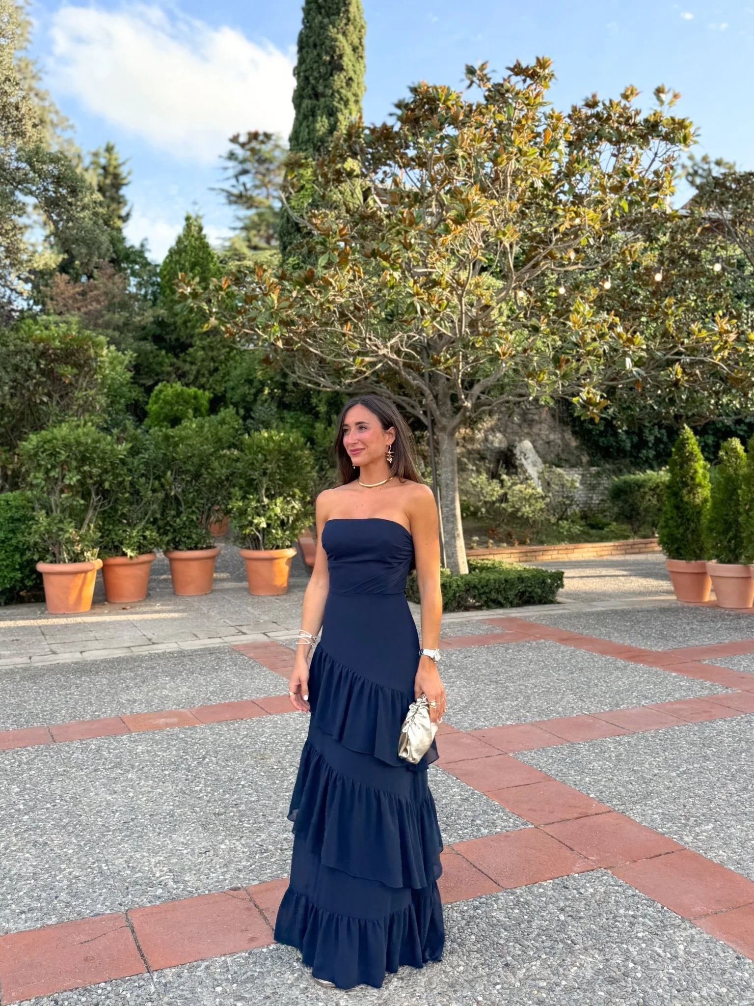 Vestido palabra volantes marino - Image 3