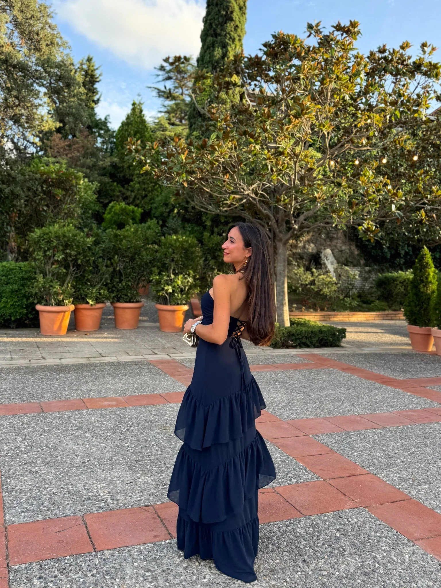 Vestido palabra volantes marino - Image 4