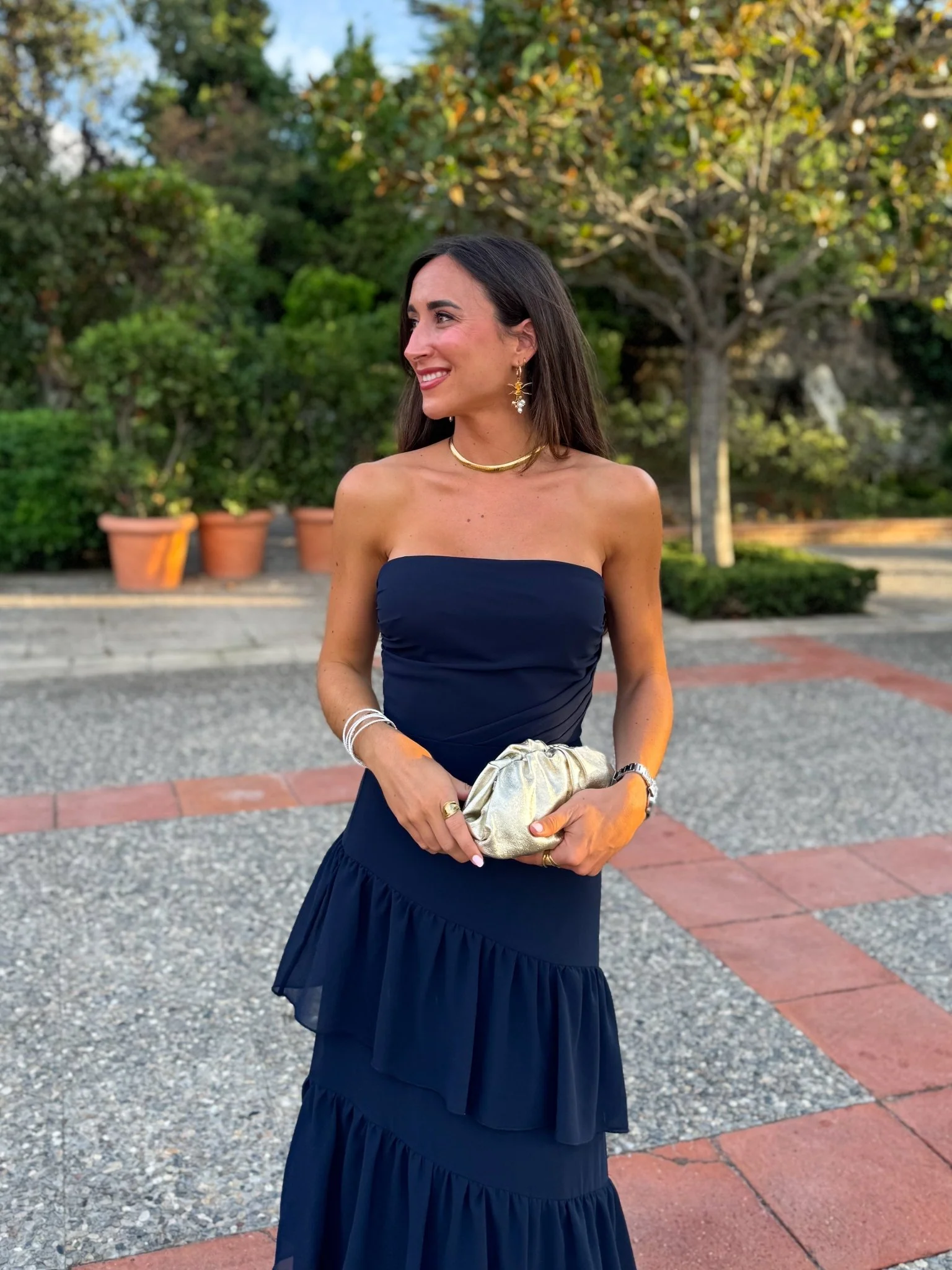 Vestido palabra volantes marino - Image 6