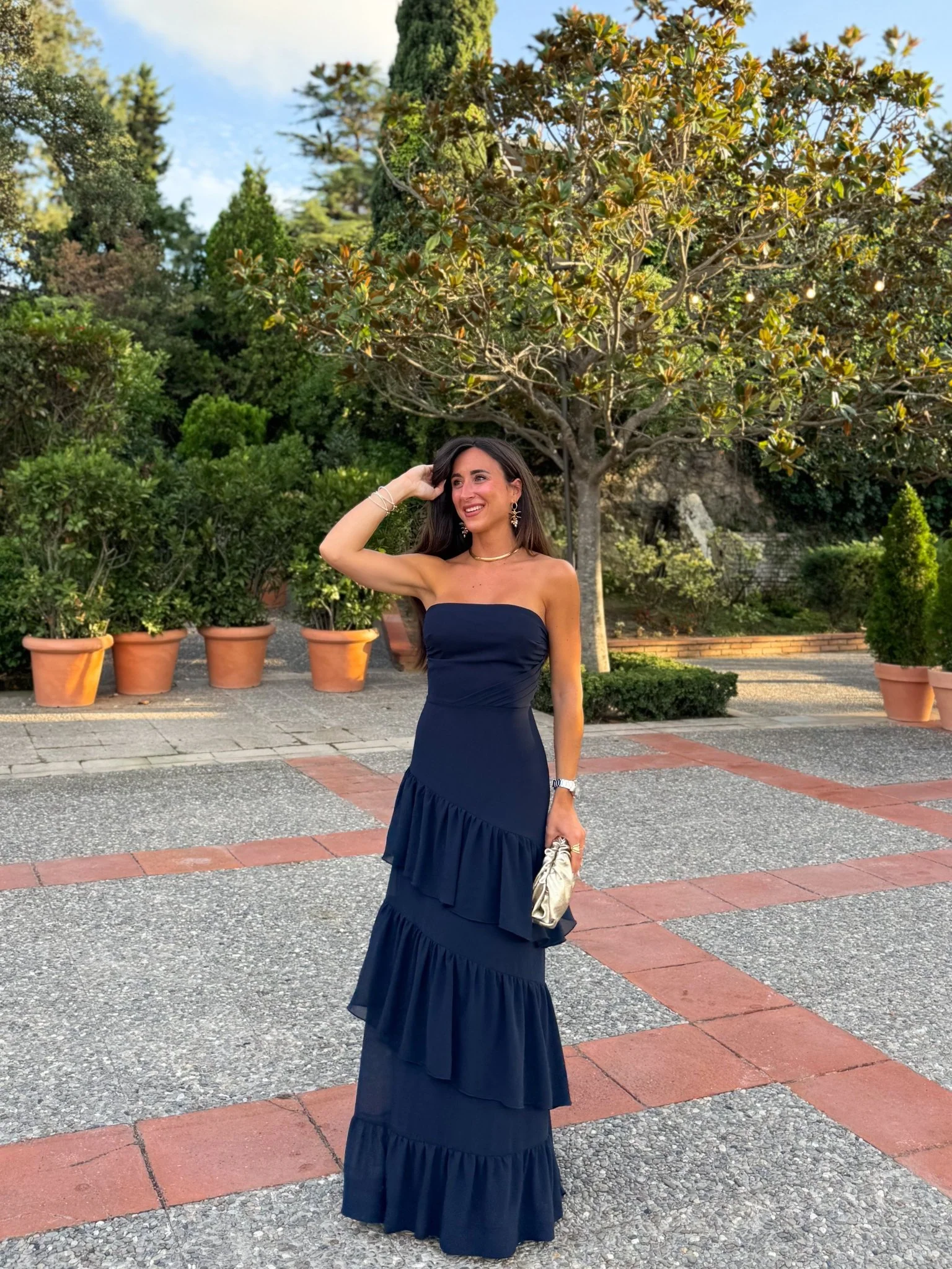 Vestido palabra volantes marino - Image 8