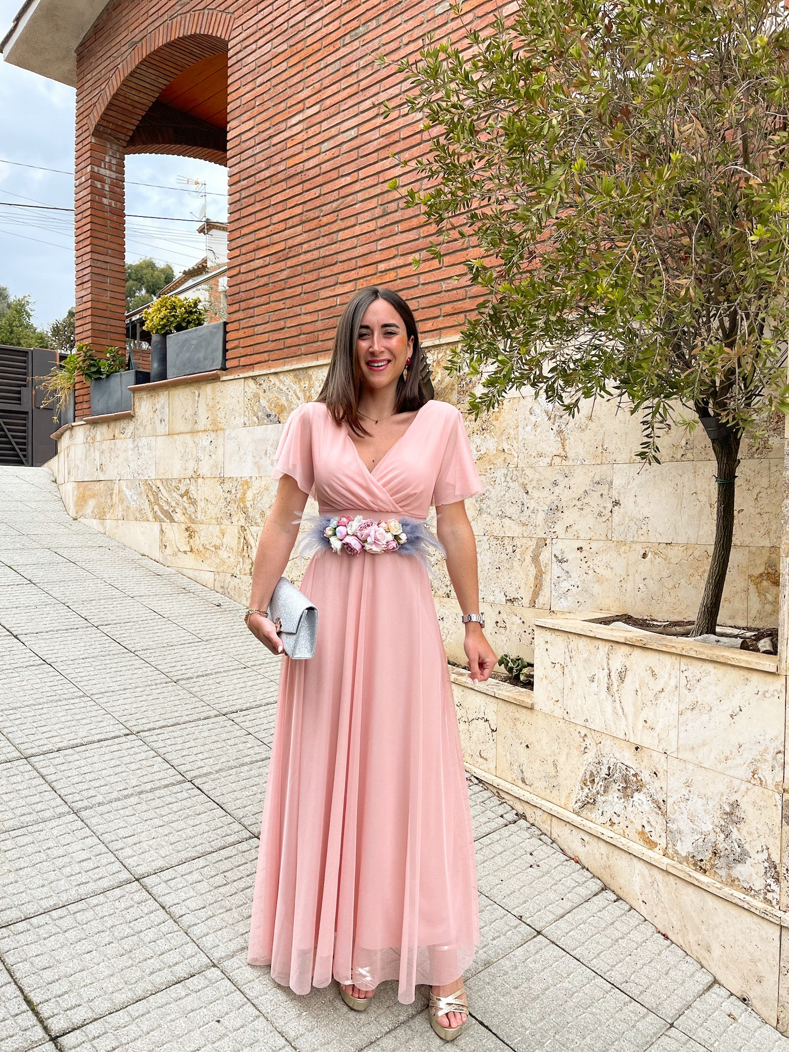 Vestido tulle manga rosa - Image 2