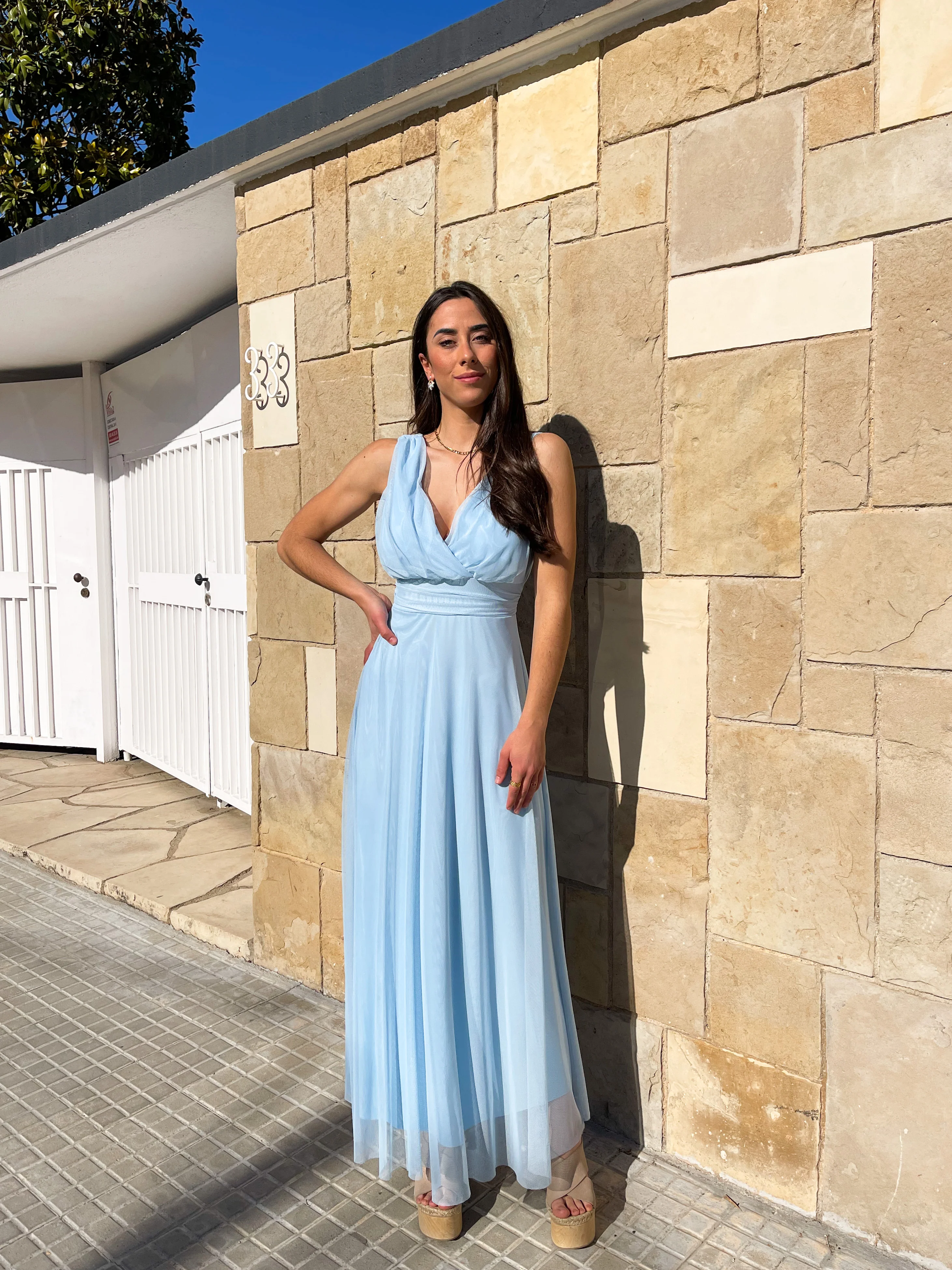 Vestido tulle pico azul - Image 4