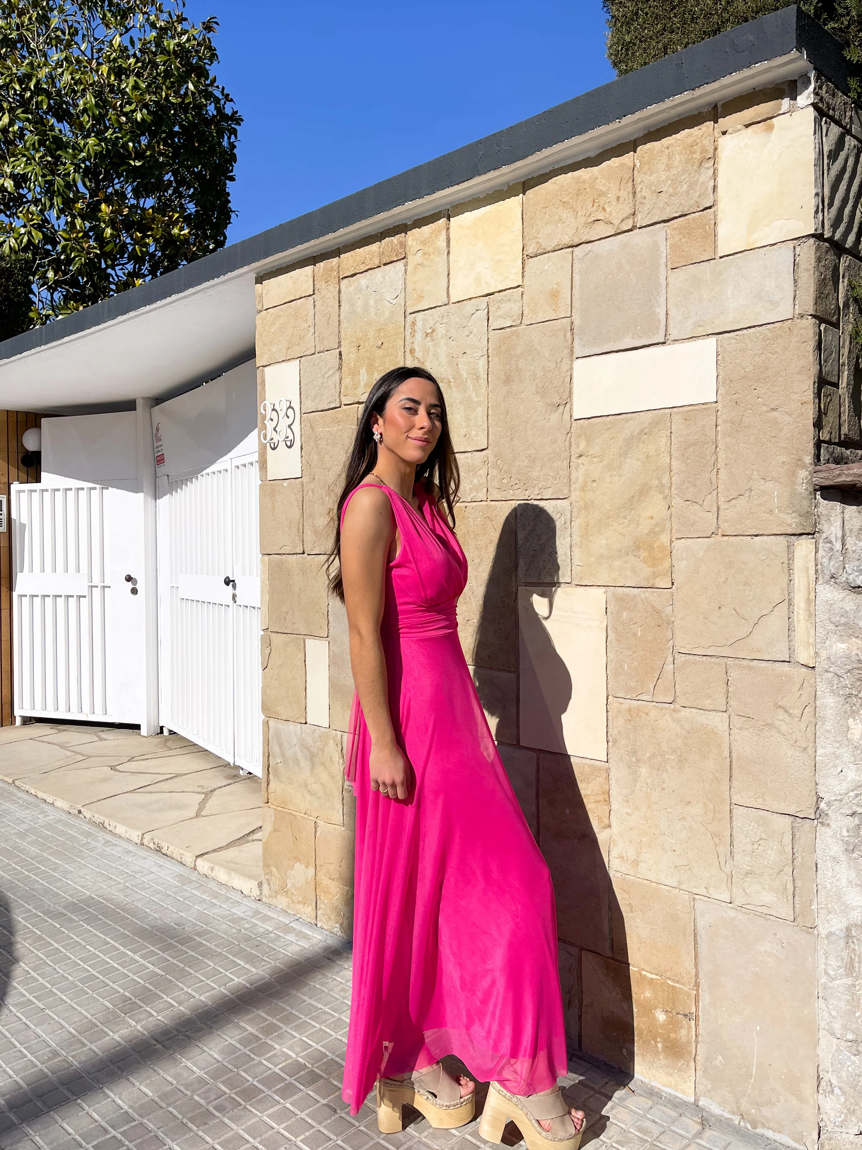Vestido tulle pico fucsia - Image 6