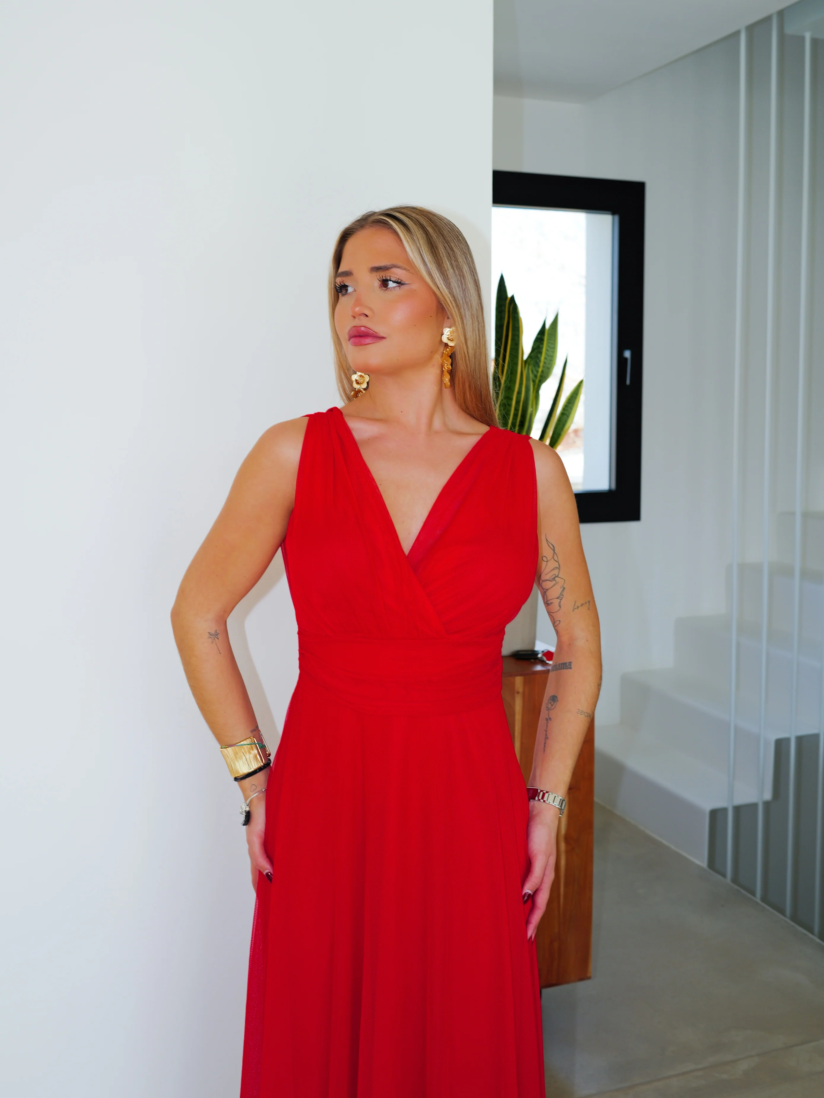 Vestido tulle pico rojo - Image 2