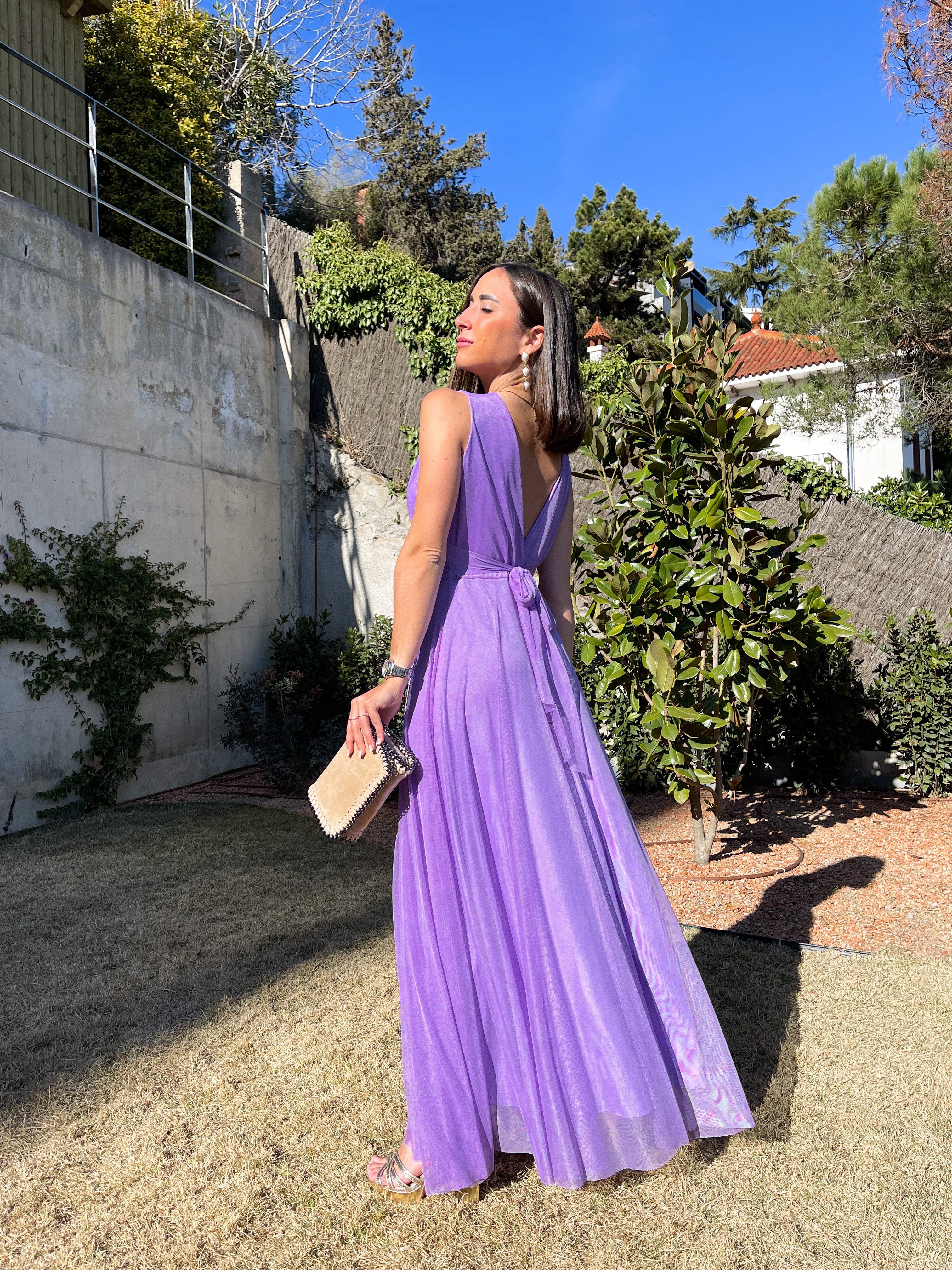 Vestido tulle pico lila - Image 6