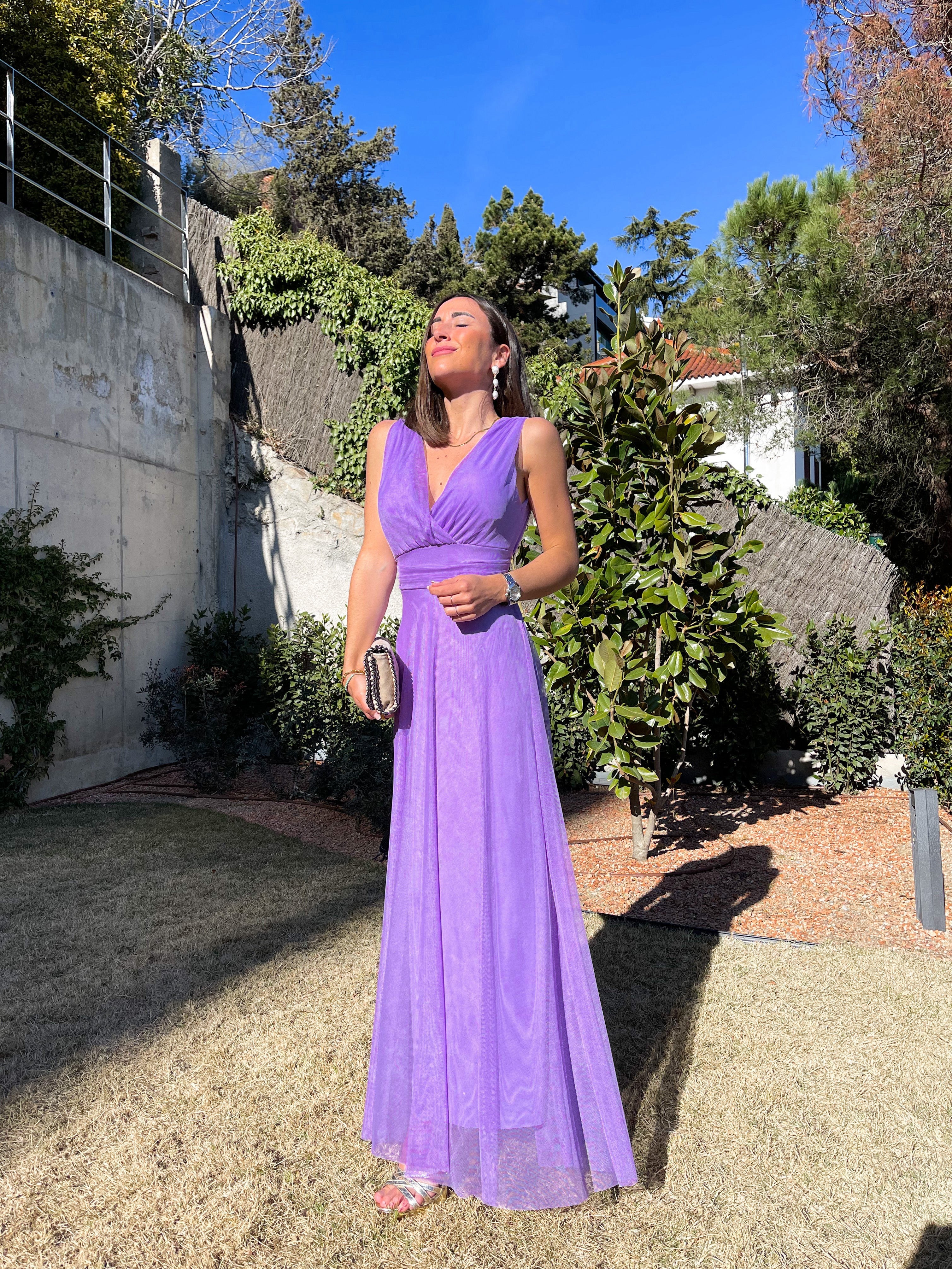 Vestido tulle pico lila - Image 7