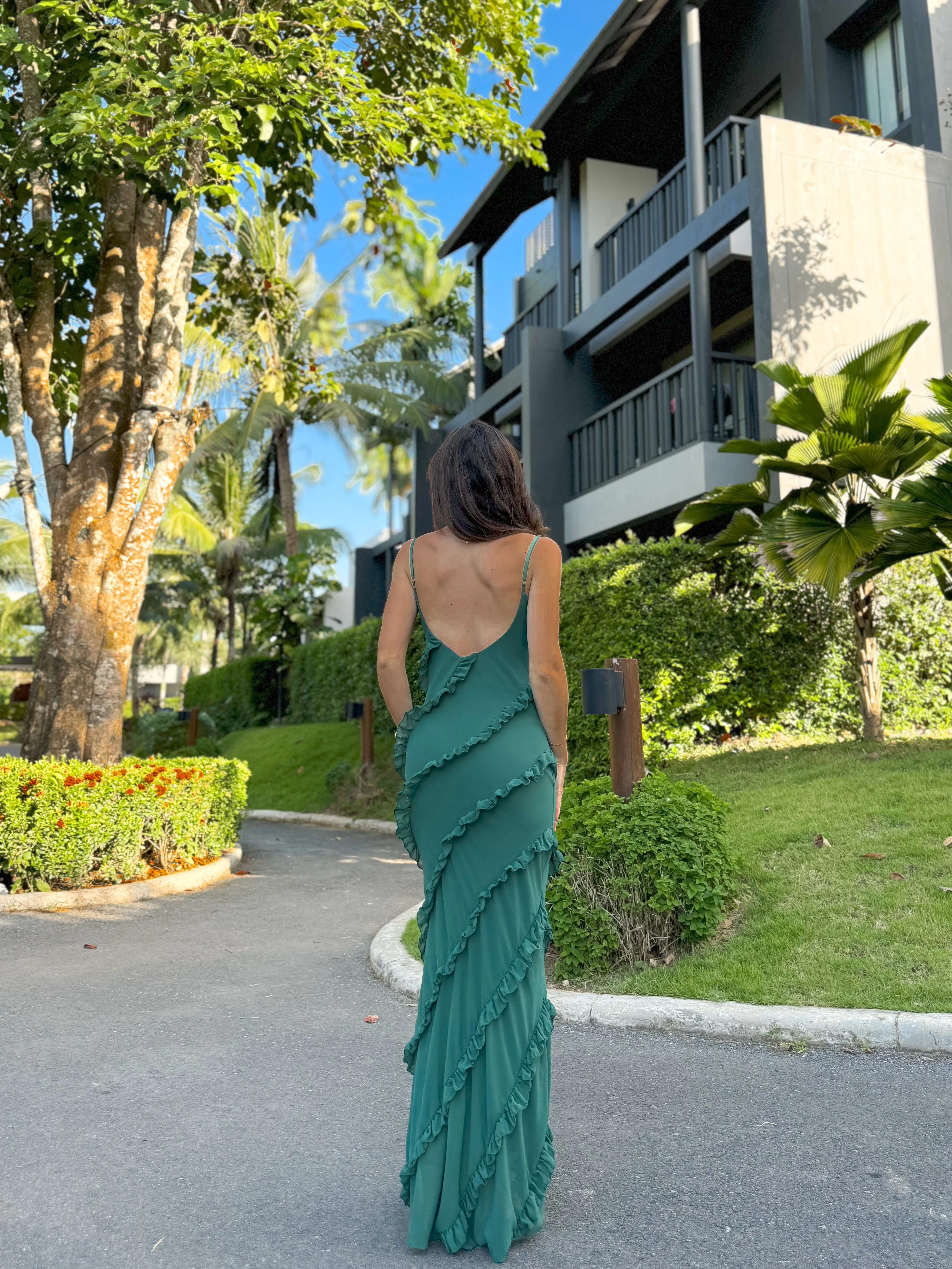 Vestido volantes crepe botella - Image 13